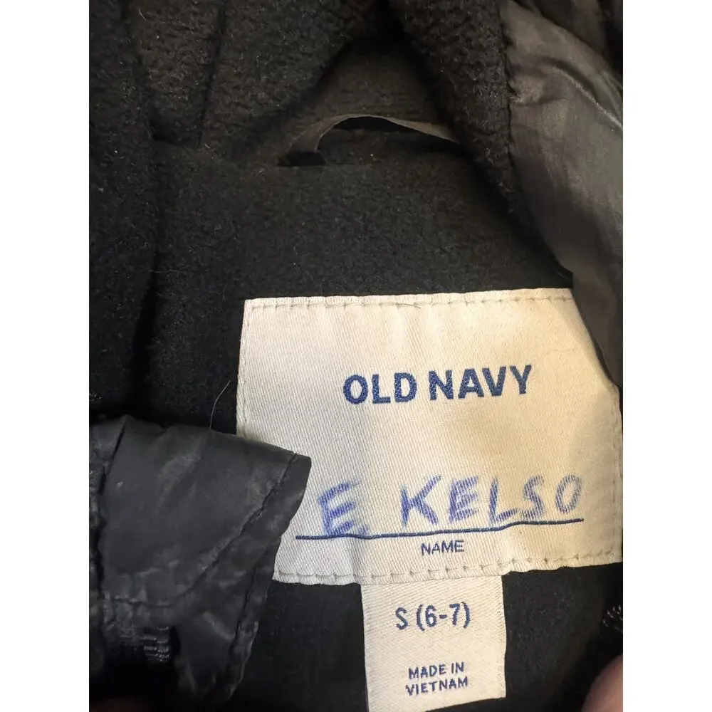 Old Navy Boys Camo Hooded Puffer Jacket Size S 6-7 #730